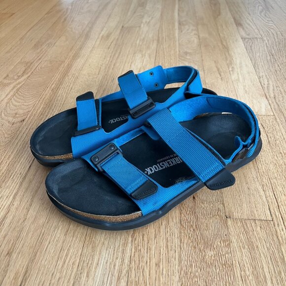 Birkenstock Men's Tatacoa Birko-Flor Outdoor Hiking Sandals Blue EU Size 46 Wide - Picture 1 of 10
